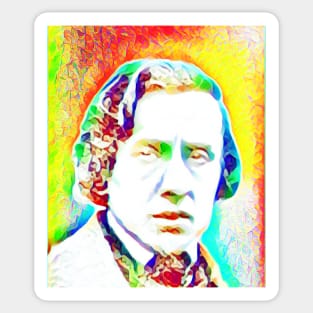 Frédéric Chopin Colourful Portrait | Frédéric Chopin Artwork 11 Sticker